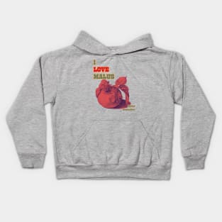 I Love Malus. Classic Red Apple Style Kids Hoodie